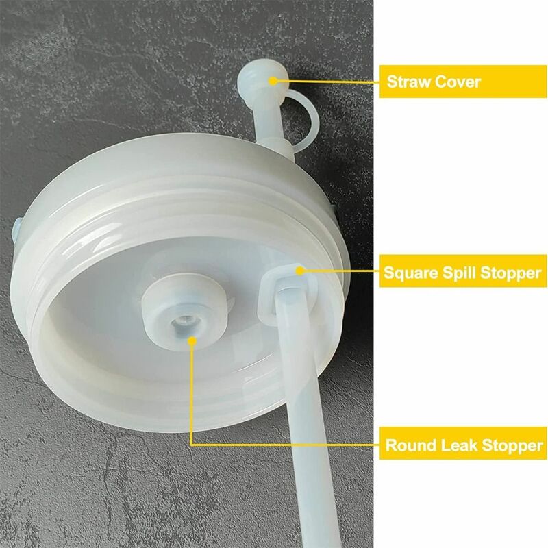 Round Leak Stopper Square Spill Stopper Straw Cover Cap Spill Proof Stopper Set For 1.0 40oz/ 30oz Tumbler