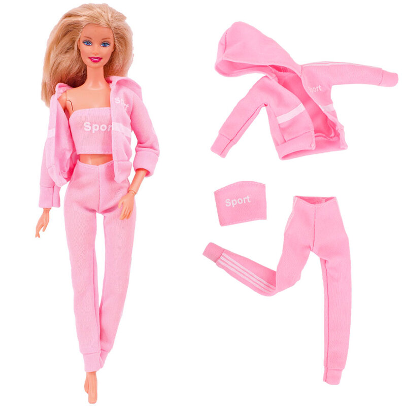 Pop Puppe Kleidung Sportswear Outfit Kleid Mode Mantel Hoodie Top Hosen Hüte Kleidung für Barbis & Bjd Puppe Accessoires Mädchen Spielzeug