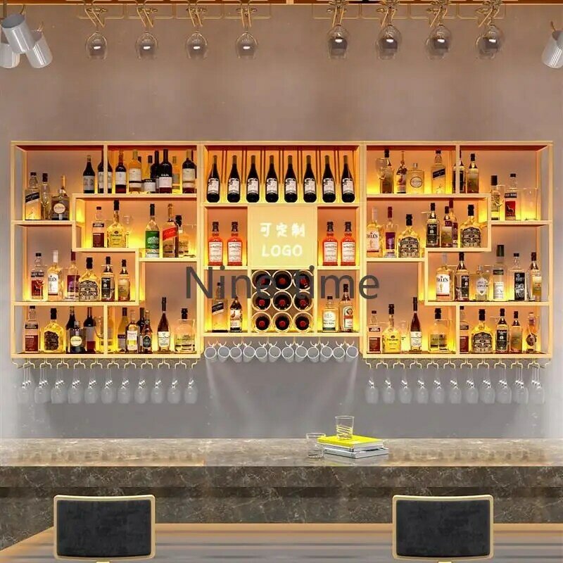 ตู้เก็บไวน์ห้องครัวติดผนัง, ตู้ใส่เครื่องดื่มโลหะวิสกี้ที่ทำจากโลหะใช้ในร้านค้าปลีก armario parvinos Barra de Vino เฟอร์นิเจอร์