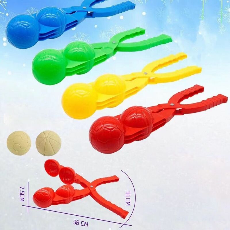 Plastic Winter Snow Toy Cute Random Color Soccer Shaped Snowball Maker Tool Snowball Clip Kids Gift