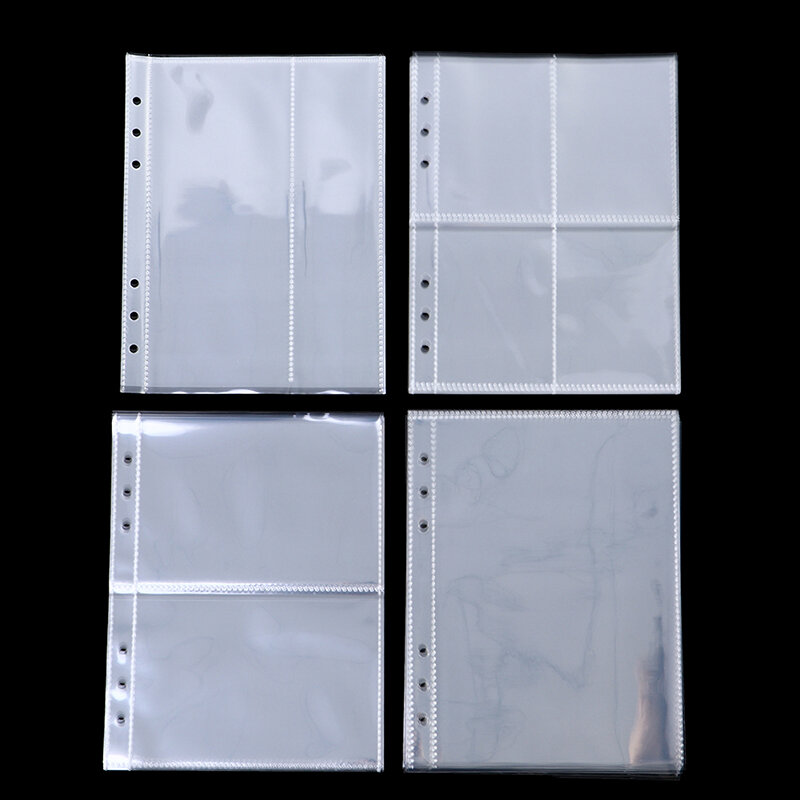 10 قطعة أرواق لعب كتاب كم حامل binالبومات القياسية ألبوم صور بلاستيكية شفافة الموثق أكمام الملء