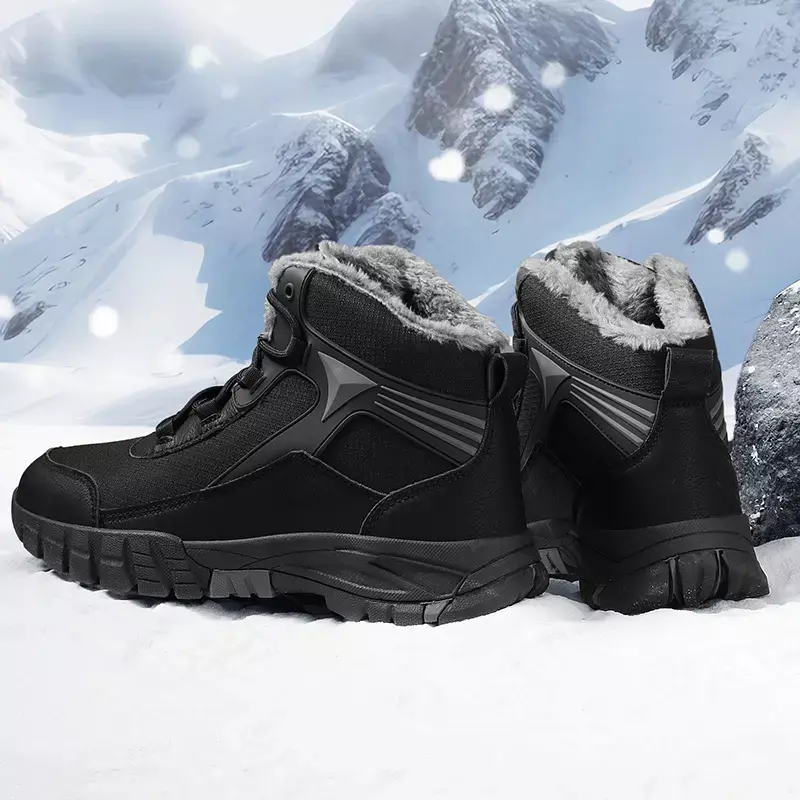Winter Men's Boots Outdoor Thermal Insulation Plush Boots Motorcycle Off-road Boots Men's Ankle Boots Mountaineering Shoes Men's