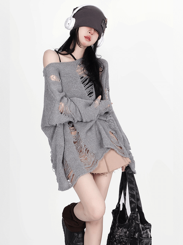 여성 루즈핏 니트 조끼 투피스 세트, 일본 스웨터, 루즈핏 겉옷, 봄 가을 신상 폭발