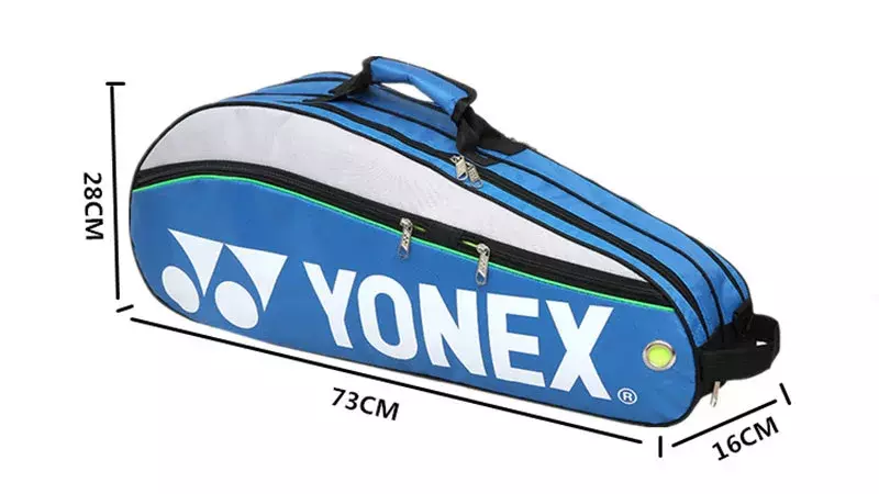 YONEX-Saco de Badminton Original com Compartimento de Sapatos para Homens e Mulheres, Bolsa de Esportes Peteca, Max 3 Raquetes, 9332 Saco
