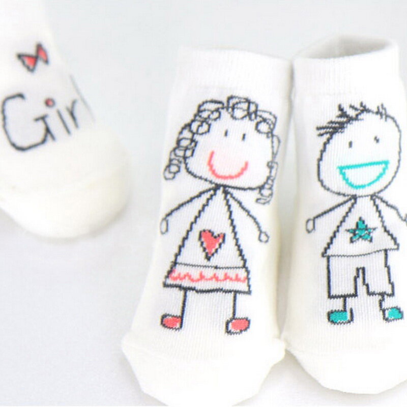 Nova chegada recém-nascidos meias 100% algodão bebê dos desenhos animados meias não-deslizamento infantil meias de algodão