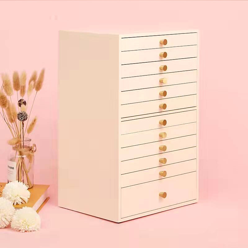Jewelry Box Organizer Case Display for Women with 12 Drawers for Necklaces Rings Earrings Bracelets