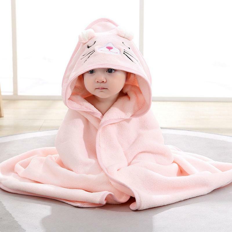 Cobertor Infantil de Envoltório de Lã de Algodão Macio, Toalha de Banho Absorvente Quente, 4 Estações, 80x80cm, 0-12 Meses Bebê
