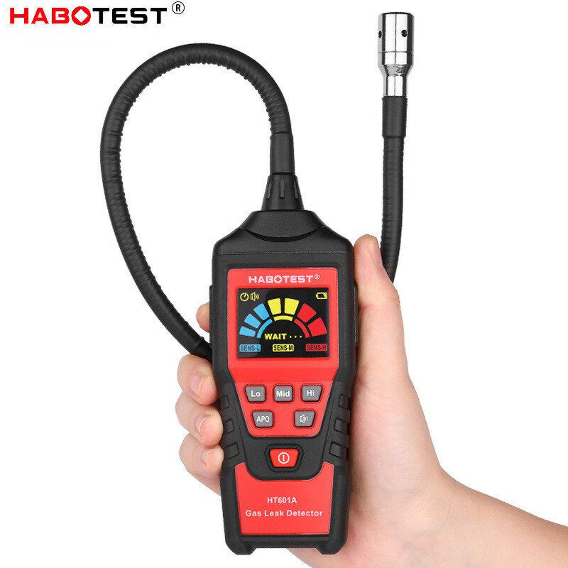 HABOTEST HT601A HT601B Detektor Kebocoran Gas Mudah Terbakar Gas Alam Kebocoran Lokasi Menentukan Meter Penganalisis Suara Alarm