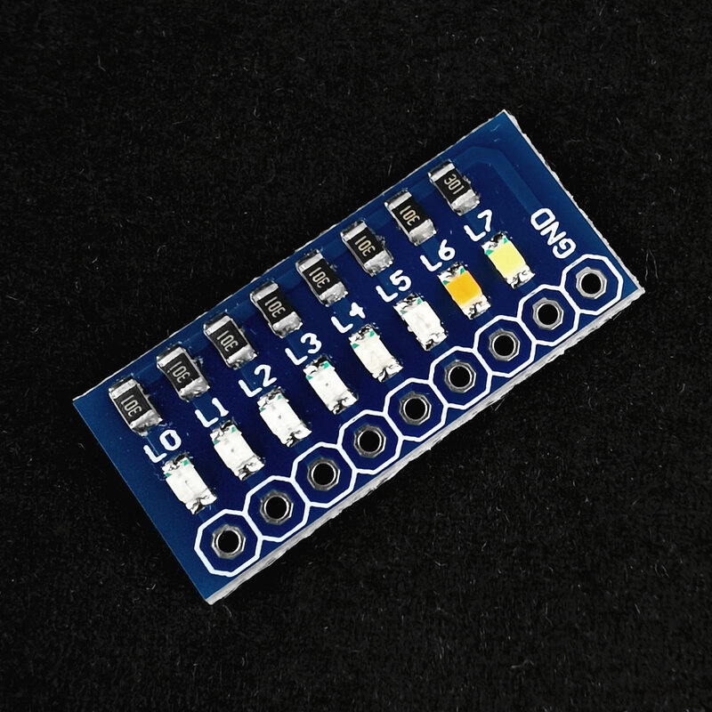 مؤشر مصباح اختبار بمنفذ 8 بت ، أحمر ، أخضر ، أزرق ، وردي ، أرجواني ، أصفر ، 11 نوعًا من الألوان لـ STM32 ، STC 51 ، AVR ، PIC ، Arduino ، سهل الاستخدام