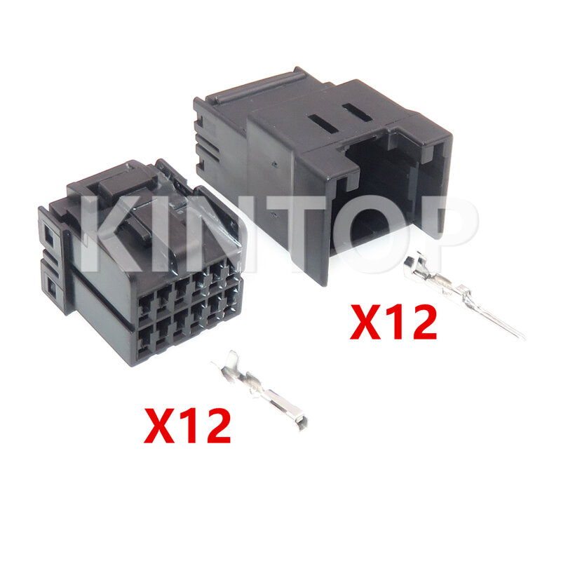 1 Set 12 Pins Car Male Female Unsealed Connector  With Wires 174058-2 174045-2 Auto Electrical Wire Socket With Terminal