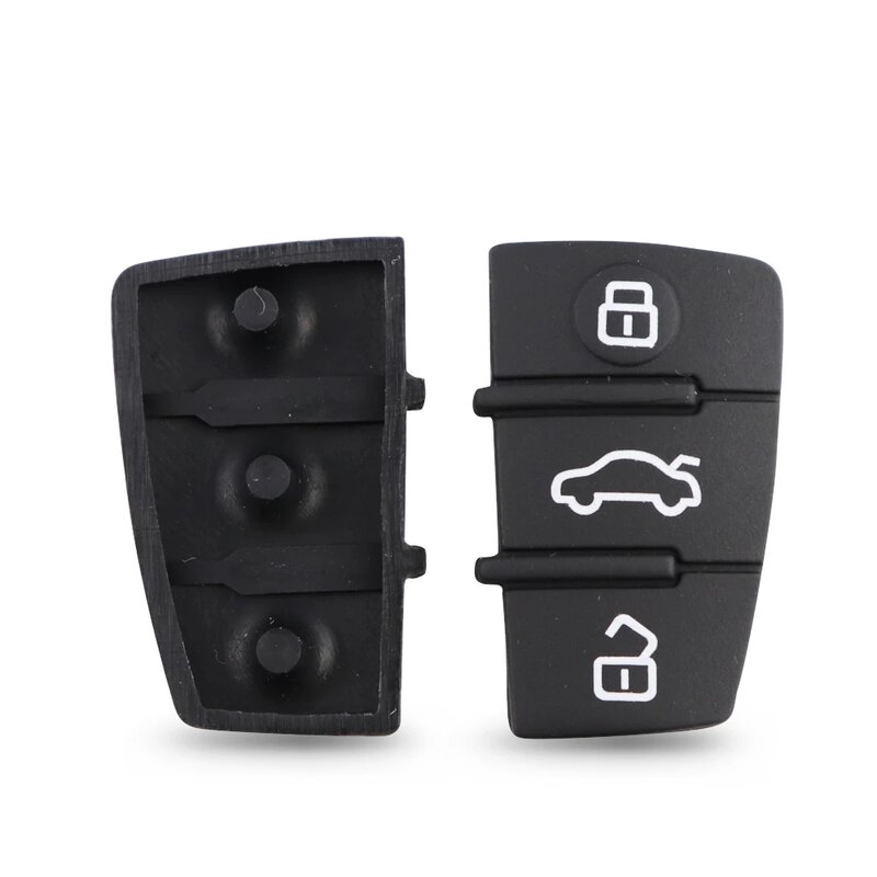 XNRKEY 2/3 Чехол для автомобильного ключа с кнопкой, силиконовый чехол для замены для Audi A3 A4 A5 A6 A8 A2 TT B6 Q3 Q5 Q7 S RS резиновый кнопочный Коврик Pad