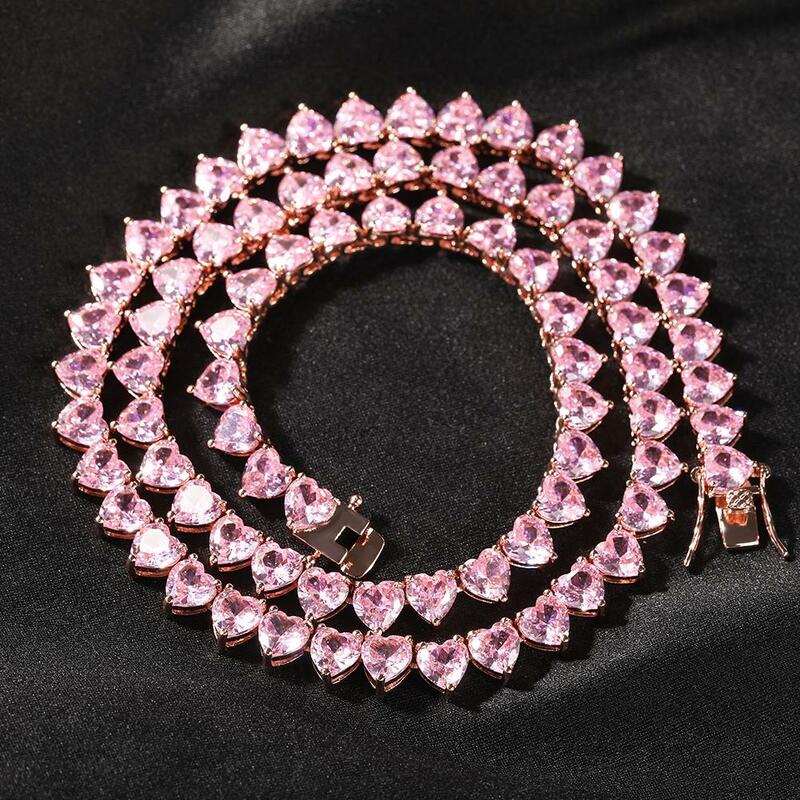 Ожерелье-чокер Uwin короткое с кубическим цирконием, роскошное Винтажное колье с цепочкой в форме сердца, микро-инкрустация, 6 мм