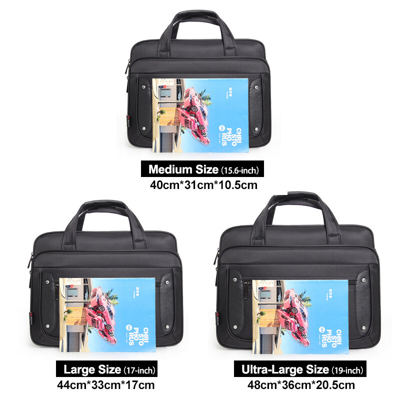 Large Capacity Briefcase Bag Men Business Bag 14inch 15.6 inch 17 inch 19 Laptop Bag Shoulder Bags Canvas Handbags Messenger Bag
