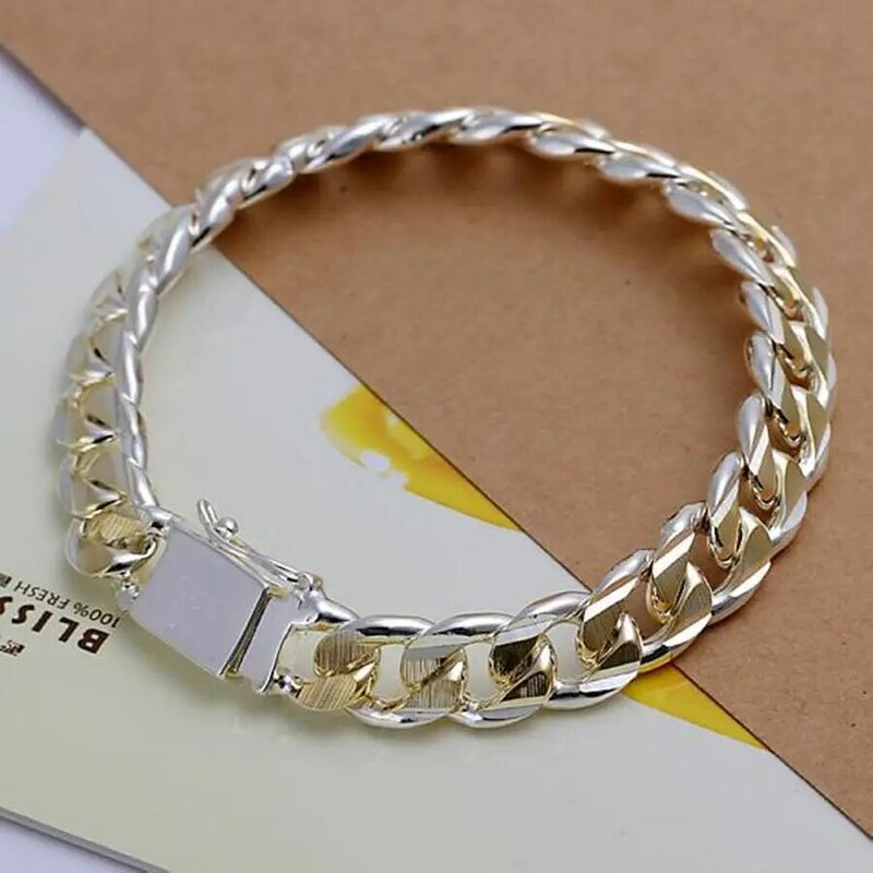925 Sterling Silber Farbe exquisite Kette Männer Frauen edle Hochzeit Armband Mode Charme Geburtstags geschenk