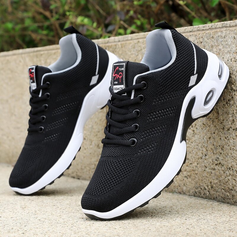 2024 Men's Shoes Spring fashion Soft sole sports single shoes flying woven Casual style men's Running shoes sneakers