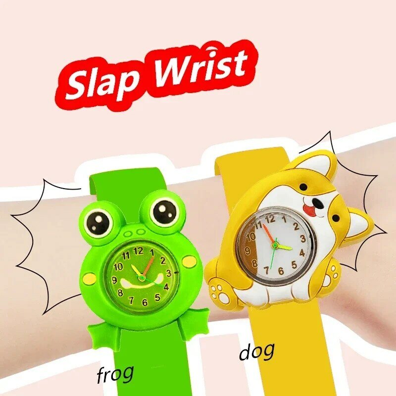 Reloj de pulsera para niños y niñas de 1 a 17 años, reloj para aprender a ver la hora, juguete para niños, Slap, regalo de cumpleaños y Navidad