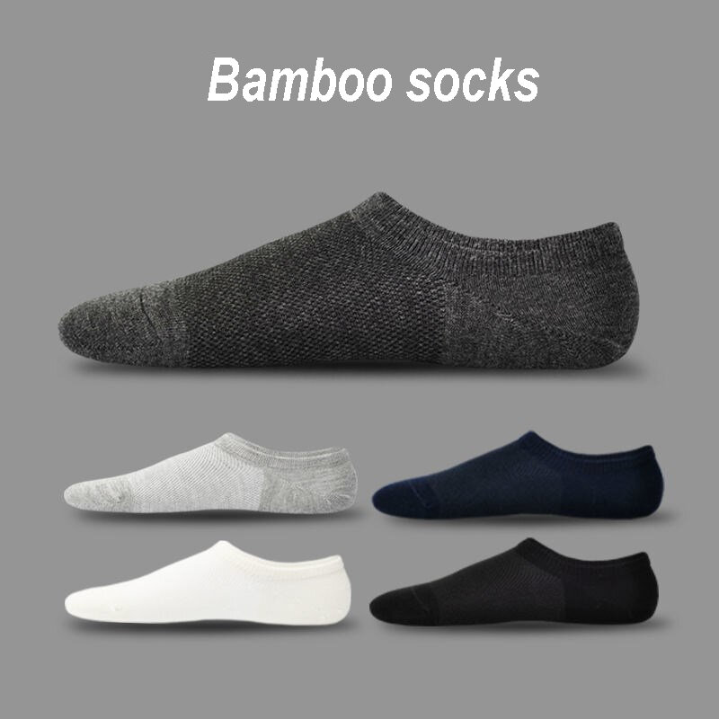 Calcetines cortos de fibra de bambú para hombre y mujer, calcetín Invisible de alta calidad, fino y fresco, Color sólido, Harajuku, 10 pares