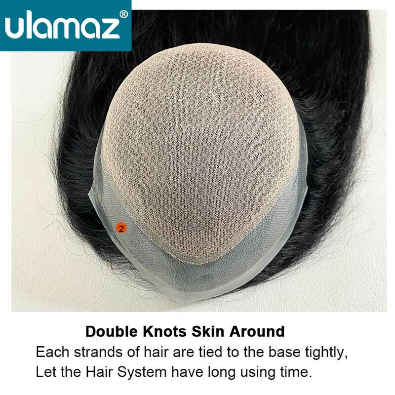 Wig Topper rambut panjang untuk wanita dan pria Wig rambut manusia 100% lapisan ganda Wig pria Toupee Australia Sesuai Wig prostesis