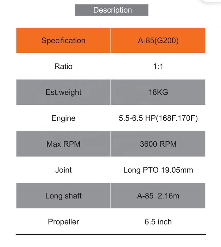 Long Tail Boat Propeller / Shaft