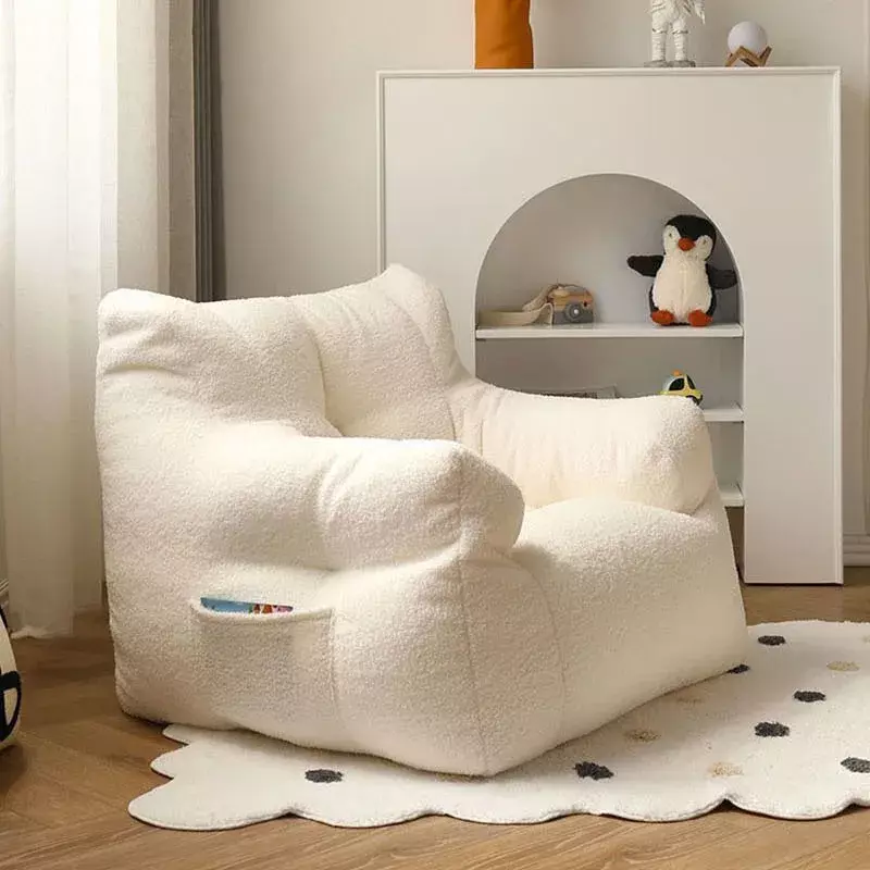 Sofa malas tunggal, 95x70x70cm ukuran besar tunggal ergonomis lembut nyaman tas kacang Sofa tunggal Canape Salon kamar tidur furnitur