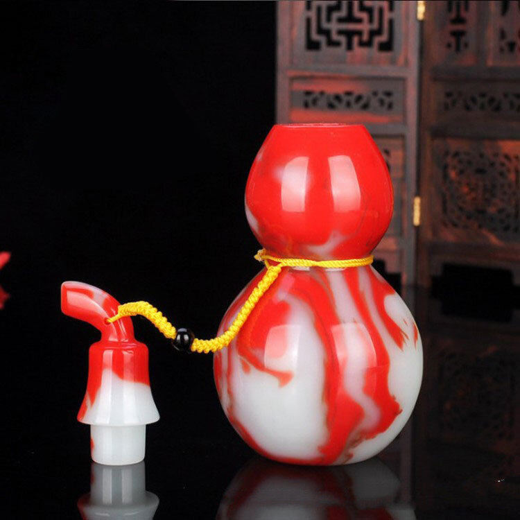 ธรรมชาติ Xinjiang Gobi Gold ผ้าไหมหยกเลือดไก่หยกลอยดอกไม้ Gourd เครื่องประดับยอดนิยม Fulushou จับเครื่องประดับ
