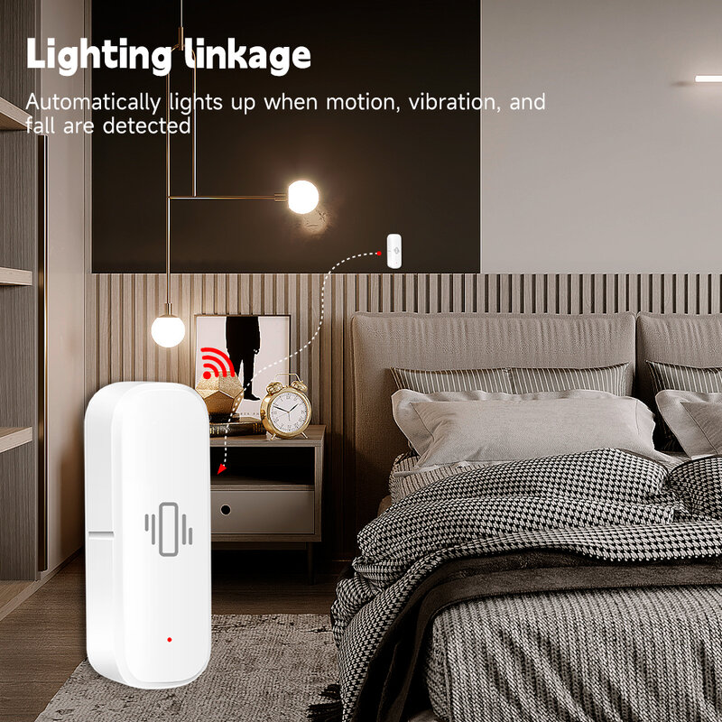 Датчик вибрации Tuya Smart Life, умный датчик ZigBee Wi-Fi, Датчик управления через приложение, защита детской комнаты, датчик движения, амортизация