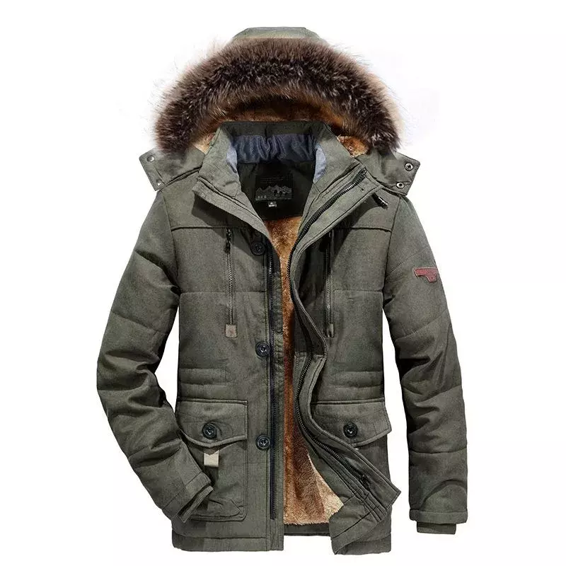 남성용 후드 재킷, 겨울 야외 레저에 적합, 7XL 사이즈, 2024 신상
