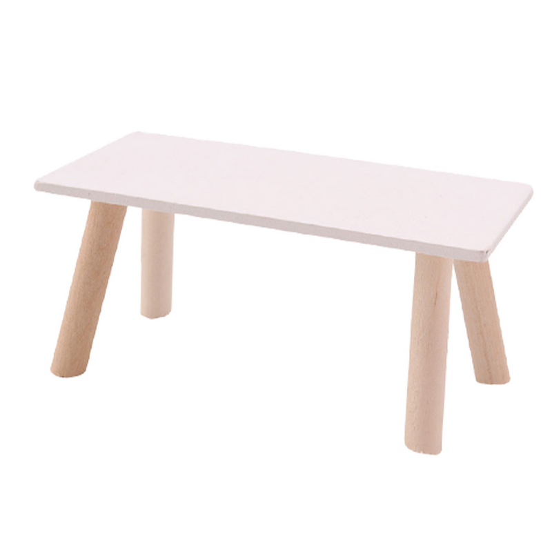 Miniaturowe meble klasy Model stołu rustykalne DIY stolik do herbaty miniaturowe zabawki do użytku