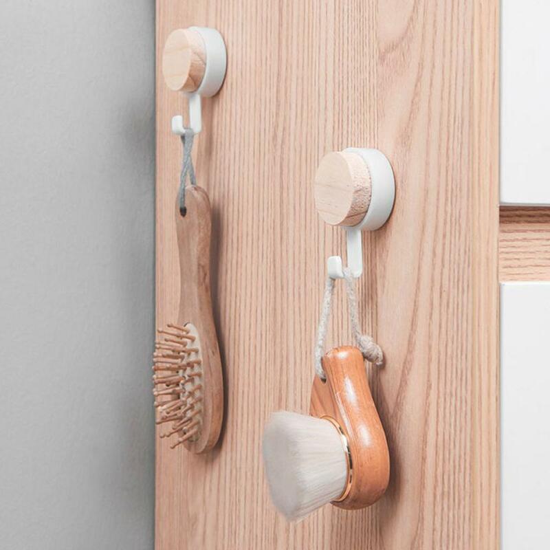 Kait dinding multifungsi gantungan topi dinding pintu berperekat rak kait untuk Aksesori penata dapur kamar mandi