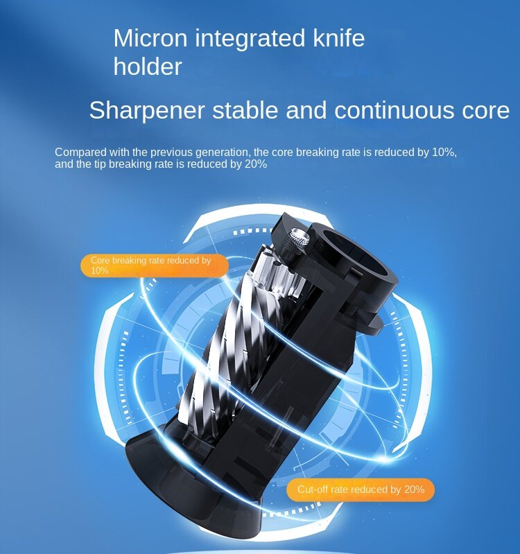 Electric Pencil Sharpener Micron Tool Holder Detachable Portable Rechargeable Pencil Sharpener Pencil Shapper Automatic