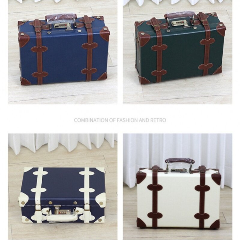British Classic Retro Luggage Trolley Case Universal Wheel Boarding Bag Leather Travel Suitcase Set Note SKU single suitcase