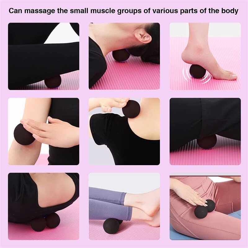 Ensemble de balles d'arachide de massage de rouleau de yoga creux, colonne de mousse de fitness EPP, dos, jambes, hanche, tissu profond, étirement, relaxation musculaire