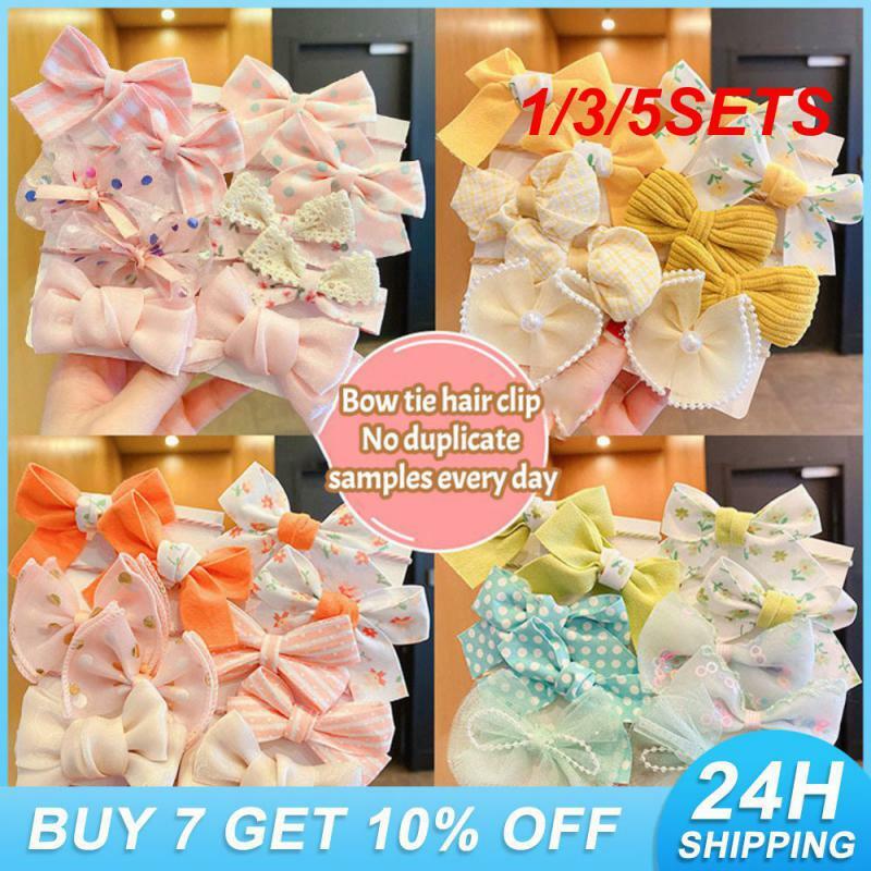 1/3/5SETS Lovely Hair Ring Butterfly Tie Hair Band Childrens Frosted Rubber Band Hair Rings Baby Headwear Ponytail Headwear