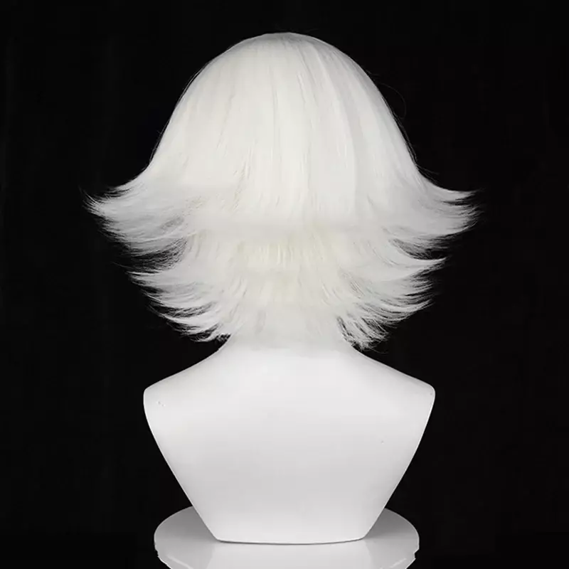 애니메이션 카미사마 키스 미즈키 코스프레 가발, 유니섹스 흰색 짧은 머리 스타일링, 내열성 합성 가발, 할로윈