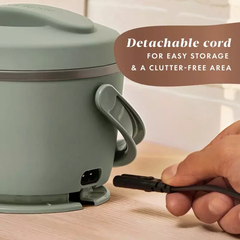 Crockpot-fiambrera calentada, calentador de comida de 20 oz, color verde Moonshine (6,54 H x 6,54 L x6.54 W)