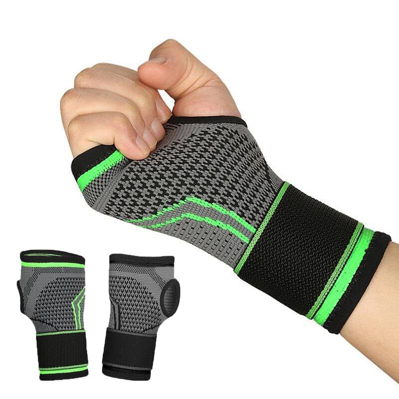 Suporte de pulso ajustável compressão bandagem cinta alças de pulso halterofilismo fitness dumbbel pulseira de pulso protetor de palma