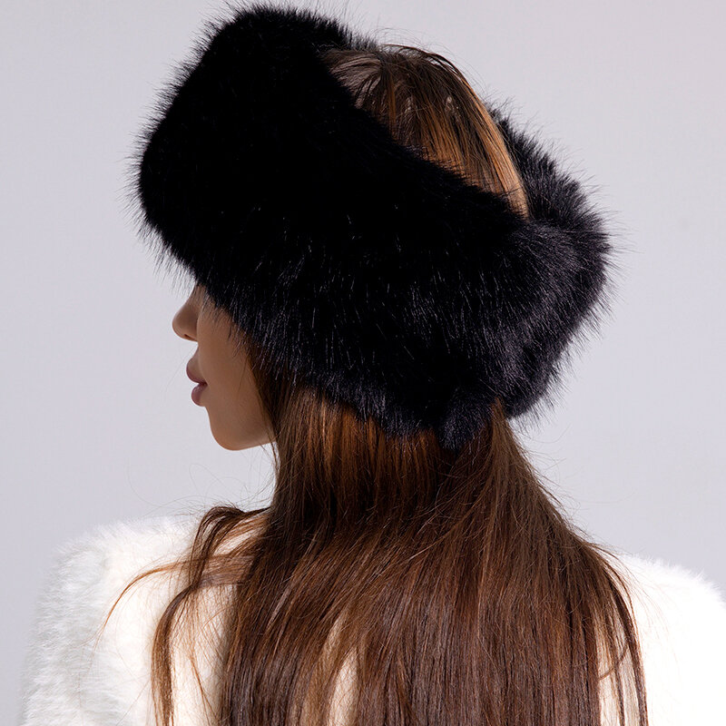 หมวกบีนนี่สำหรับผู้หญิง, ใหม่2023ฤดูหนาวหมวกขนสุนัขจิ้งจอกเทียมหมวกเฟอร์ขนยาวหนาอบอุ่นกลางแจ้งหมวกสกีหิมะกันหนาวสำหรับผู้หญิง
