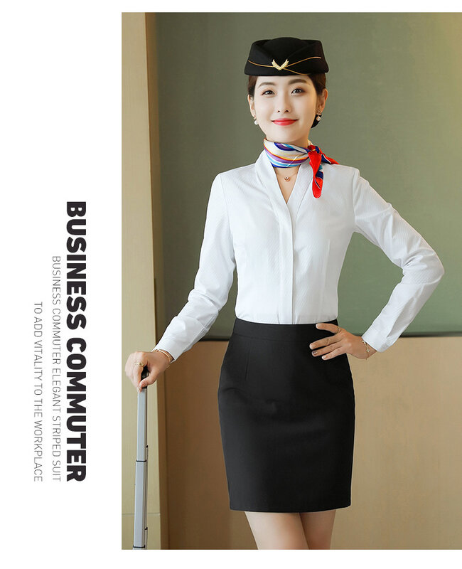 Uniforme della compagnia aerea dell'assistente di volo su ordinazione vestito uniforme del lavoro del salone di bellezza dell'hotel