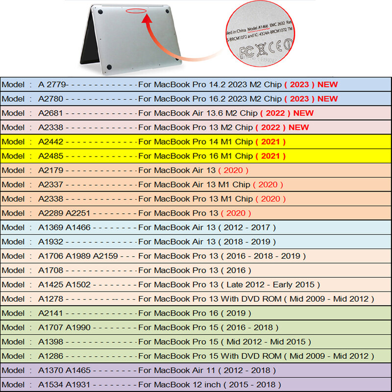 Egyal เคสสำหรับ Macbook Air 15 M2สำหรับ Air 13.6 2022 Pro 13นิ้วสำหรับ M1 Pro 14 16เคสสำหรับ M1 Air 13 A2337กรอบแข็ง