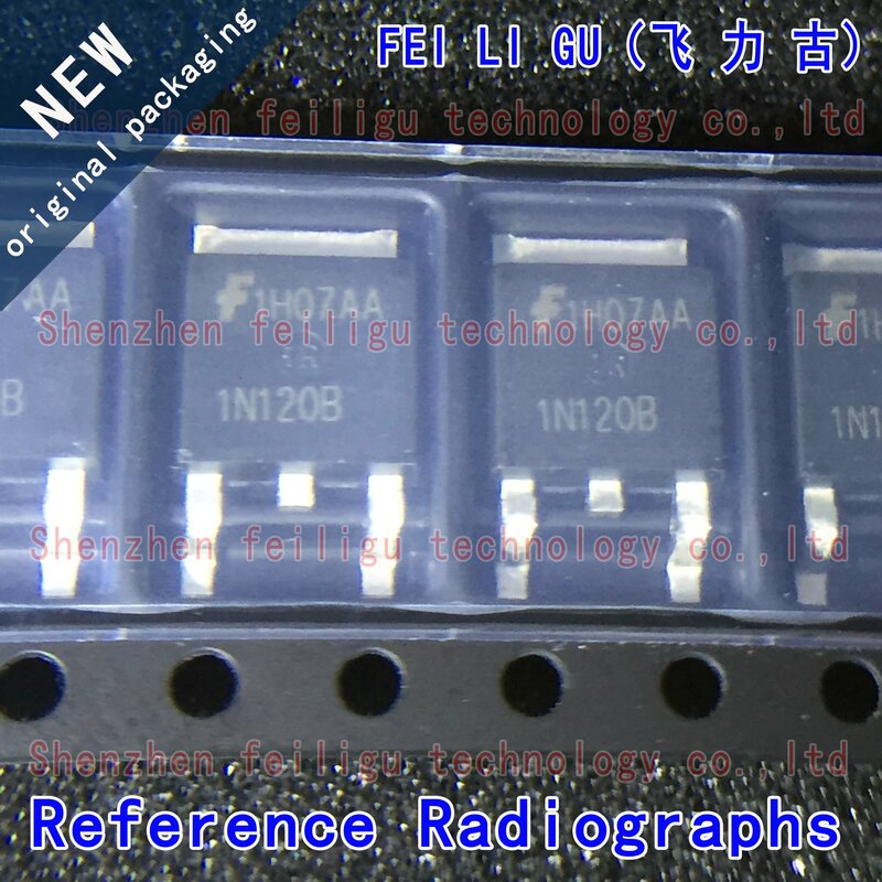 Impressão de tela original: 1N120B, HGTD1N120BNS9A HGTD1N120B, 1N120B Pacote TO-252, tensão: 1.2kV, corrente: 5.3A, chip IGBT, 1 ~ 50, novo