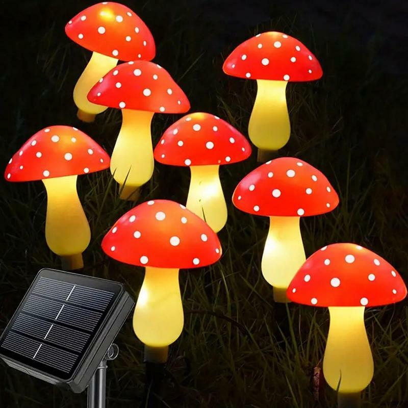 LED solar mushroom Light Ground plug mushroom lamp Waterproof outdoor courtyard Solar Stake Lamp for Yard Patio Garden Decor