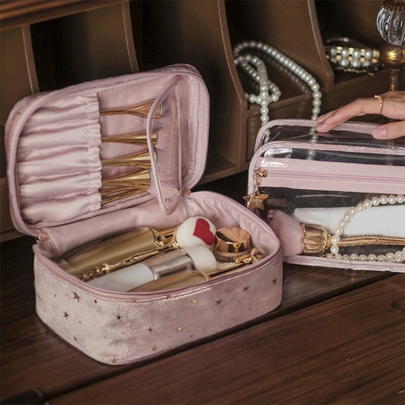 Cosmetic Bag Travel Toiletry Storage Bag Beauty Makeup Bags Cosmetics Organizer Zipper Make Up Case
