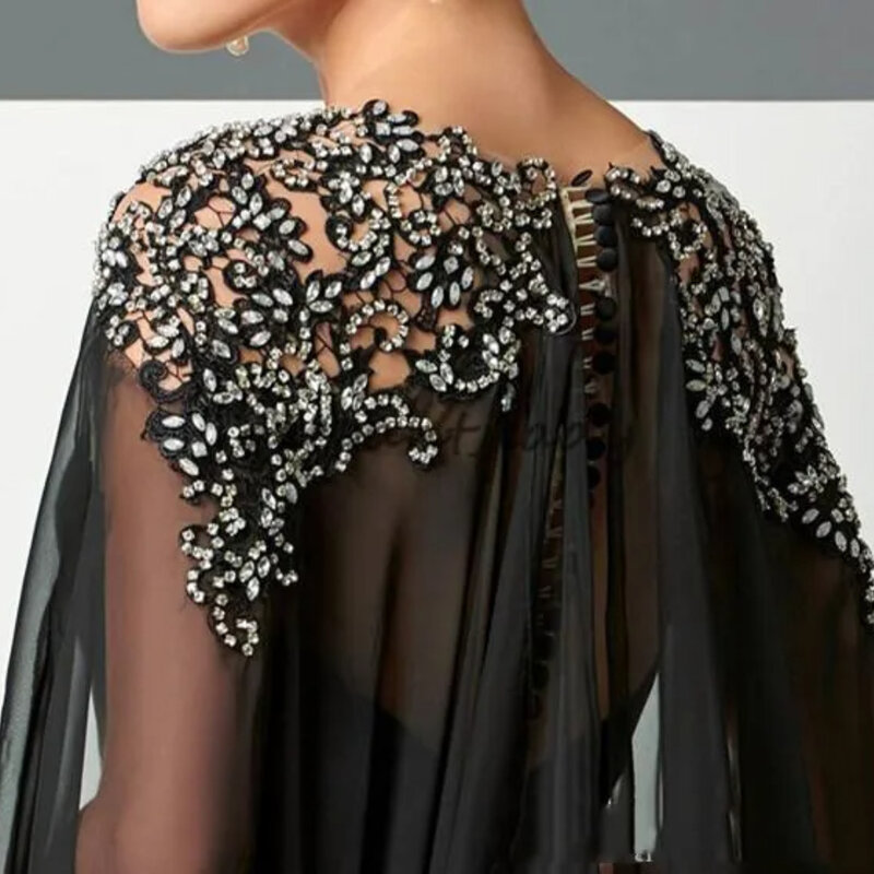 Sederhana baru gaun malam putri duyung hitam tanpa tali tanpa lengan pesta gaun Prom lipit payet ritsleting belakang renda Vestido De Fiesta