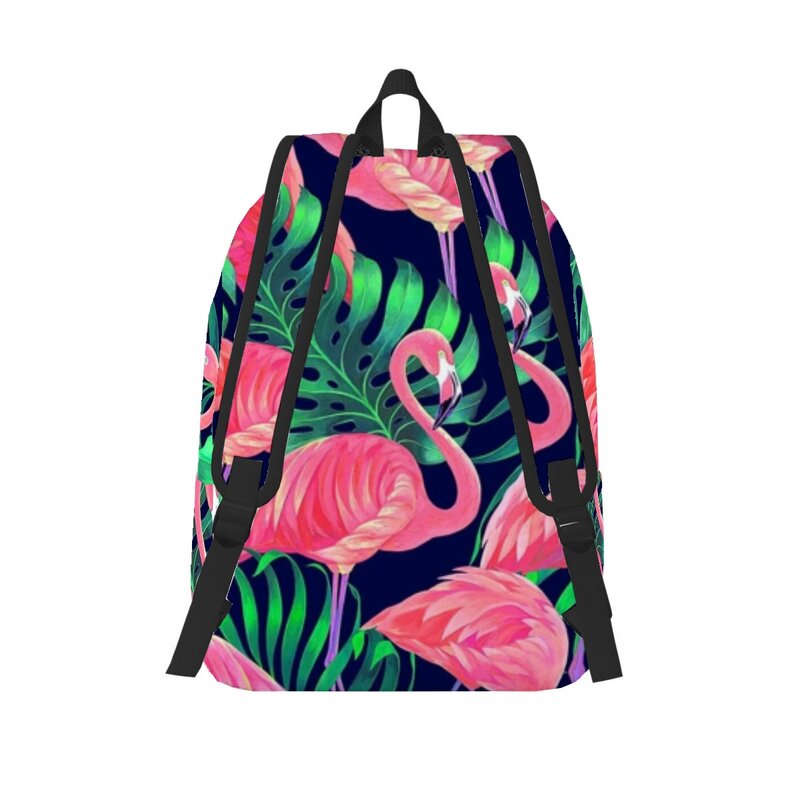 Pink Flamingo Backpack Casual Lightweight Laptop Backpack Men Women Travel Bag Outdoor Canvas Daypack