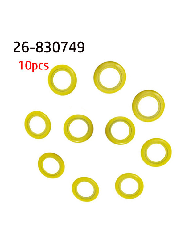 Johonneur de vis de vidange de rondelle de bouchon d'huile en plastique jaune, adaptés à la marine, pour Mercruiser, #26-8M0204693, 26-830749, 10 pièces