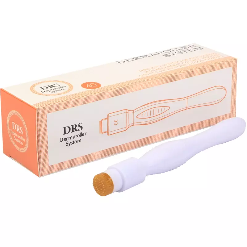 DRS40 Derma Stamp Individual Real Titanium Needle Microneedling for Face Skin Care MTS Wrinkle Acne Marks Hair Growth Beard Grow
