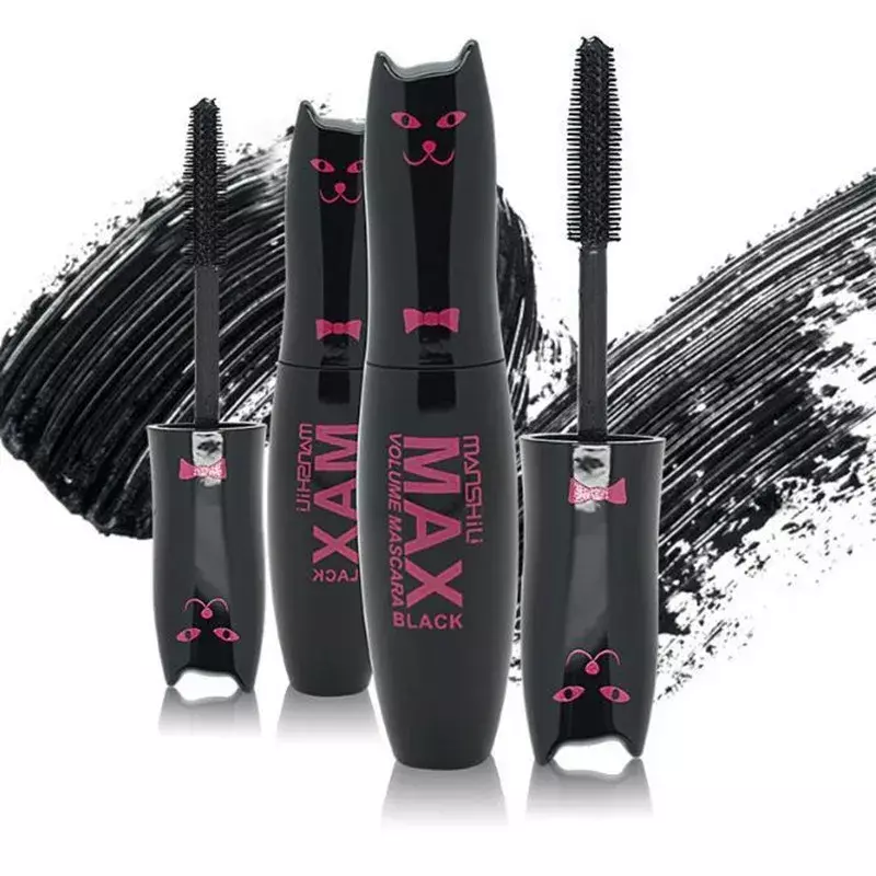 Max Volume Black Mascara, impermeável, ondulação e grossa, maquiagem para cílios, 4D Fiber Lash, beleza, original, moda, 1pc