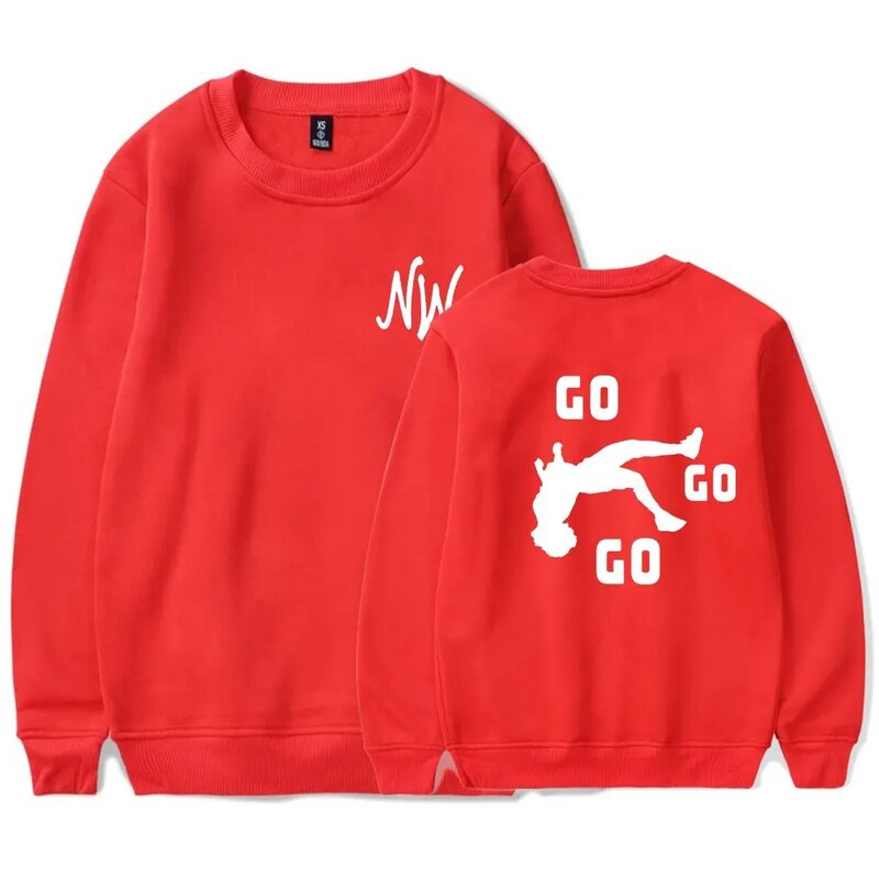 Nidal Wonder Go Go Go O-넥 스웨터, 긴 소매 패션 풀오버 의류, 남녀공용
