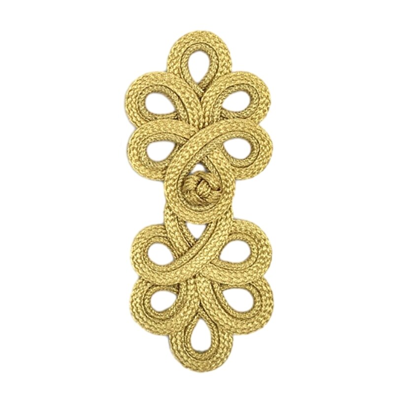 Chinesischer Cheongsam-Knopf aus Golddraht, handgefertigte Knotenverschlüsse zum Nähen