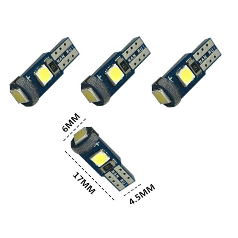 LED 자동차 인테리어 조명, T5 3030 3 SMD 슈퍼 브라이트 전구, 자동 사이드 웨지 대시 보드 게이지 계기판 램프, DC 12V, 100 개